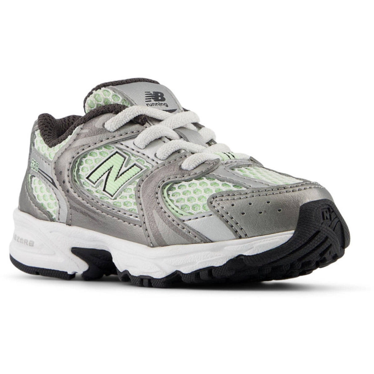 New Balance Dark Silver Metallic New Balance 530 Kids Bungee Lace