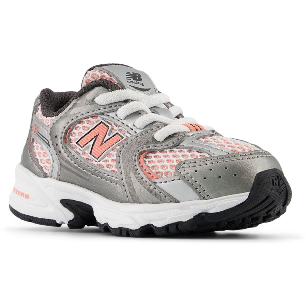 New Balance Dark Silver Metallic New Balance 530 Kids Bungee Lace