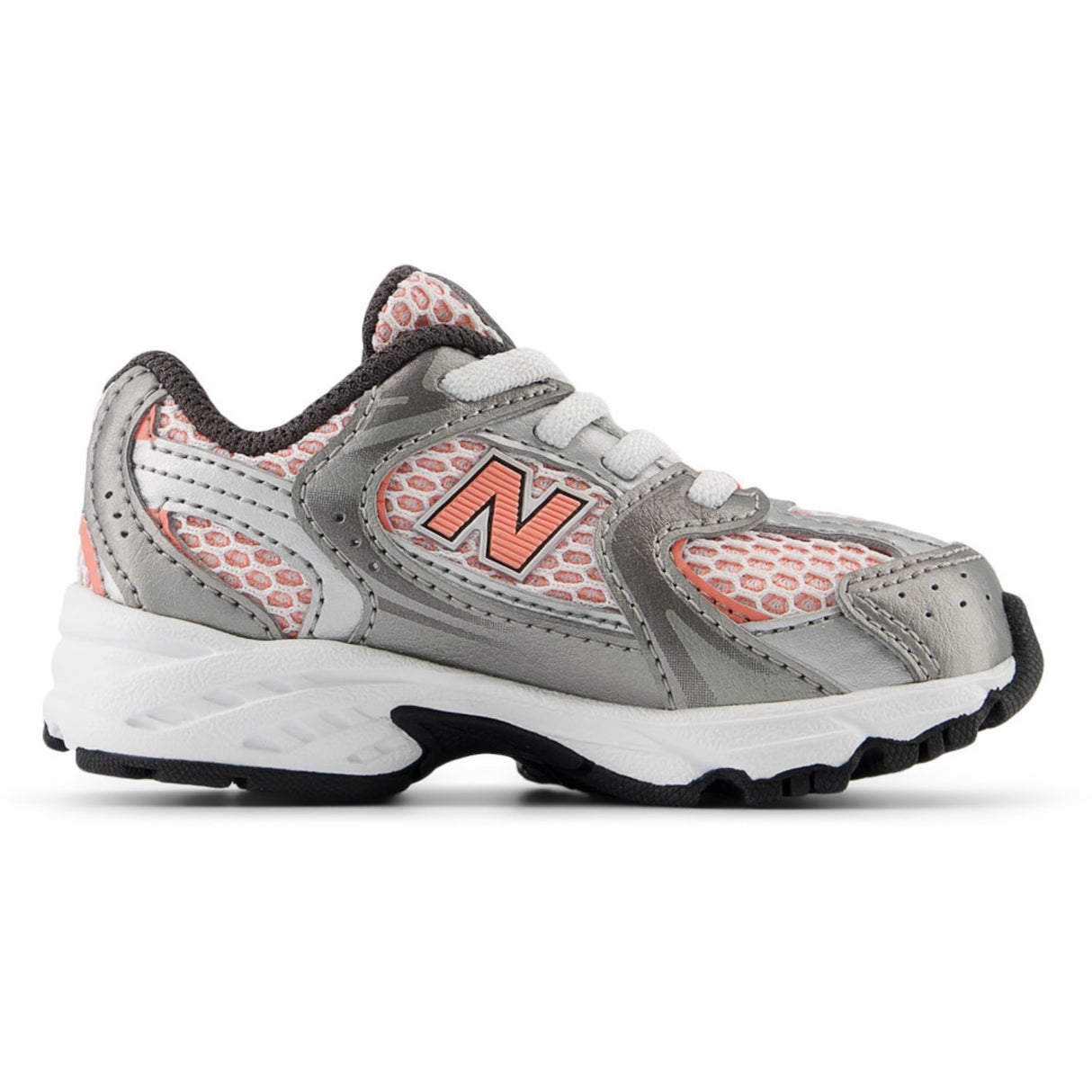 New Balance Dark Silver Metallic New Balance 530 Kids Bungee Lace