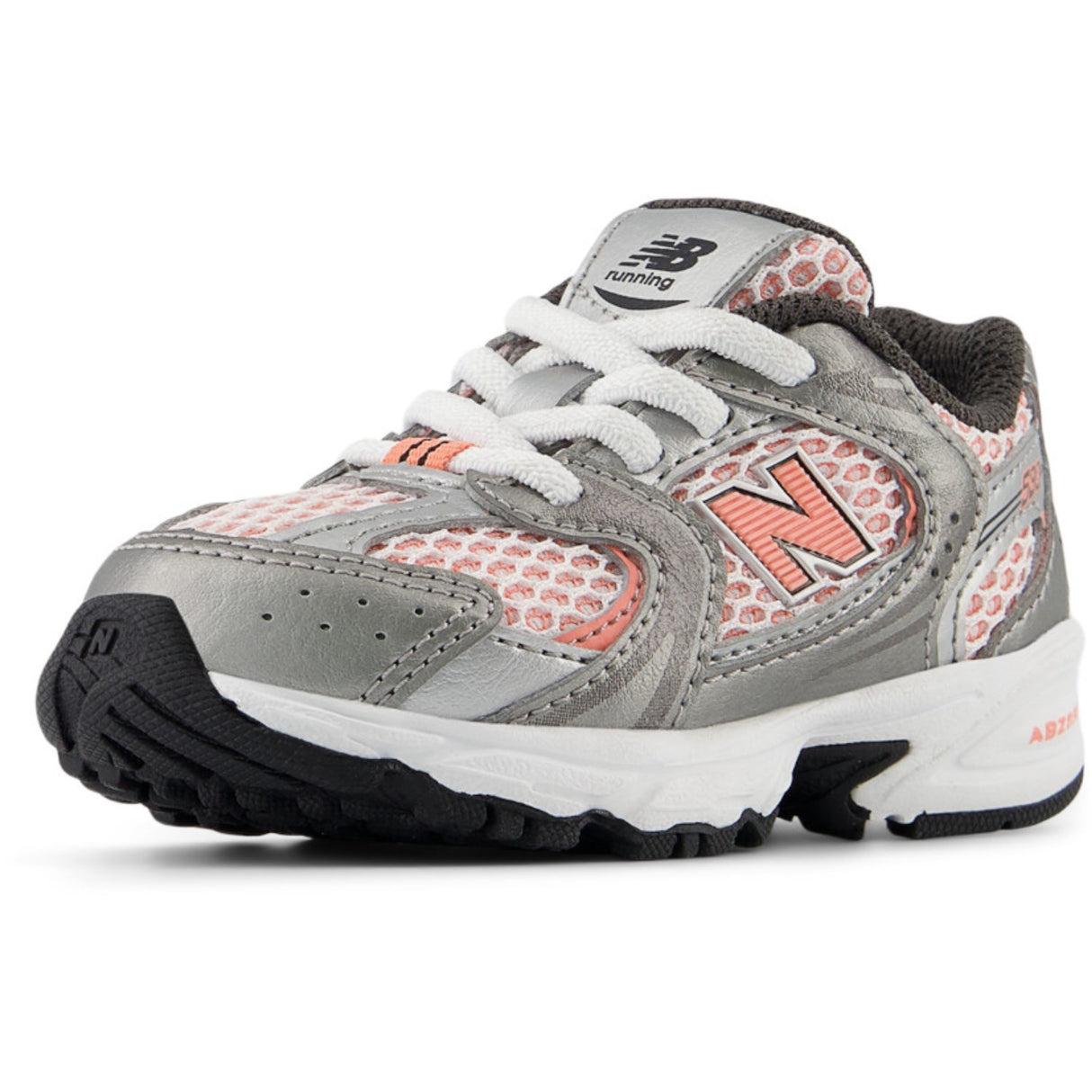 New Balance Dark Silver Metallic New Balance 530 Kids Bungee Lace