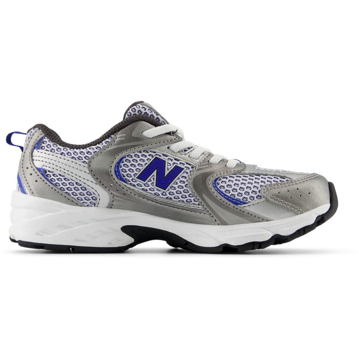 New Balance Dark Silver Metallic New Balance 530 Kids Bungee Lace