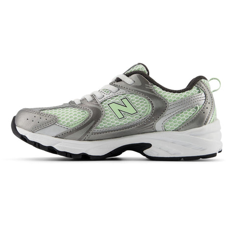 New Balance Dark Silver Metallic New Balance 530 Kids Bungee Lace