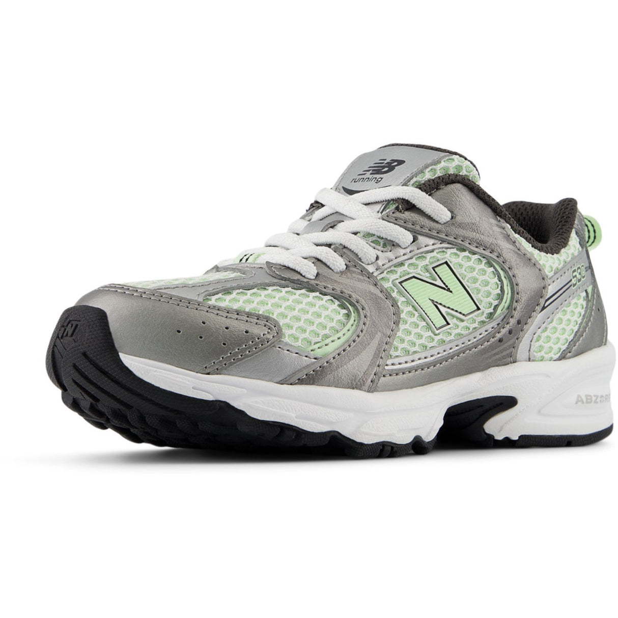 New Balance Dark Silver Metallic New Balance 530 Kids Bungee Lace