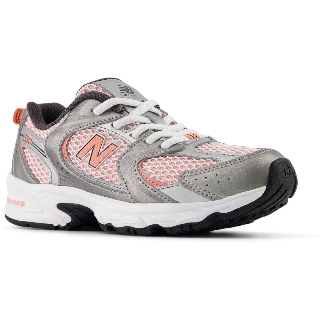 New Balance Dark Silver Metallic New Balance 530 Kids Bungee Lace