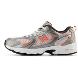 New Balance Dark Silver Metallic New Balance 530 Kids Bungee Lace