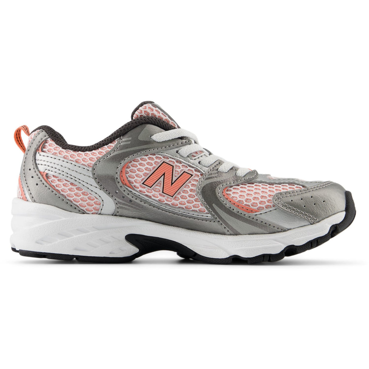 New Balance Dark Silver Metallic New Balance 530 Kids Bungee Lace