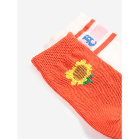 Bobo Choses Multicolor Sunflower Kort Strømper Pack X 2