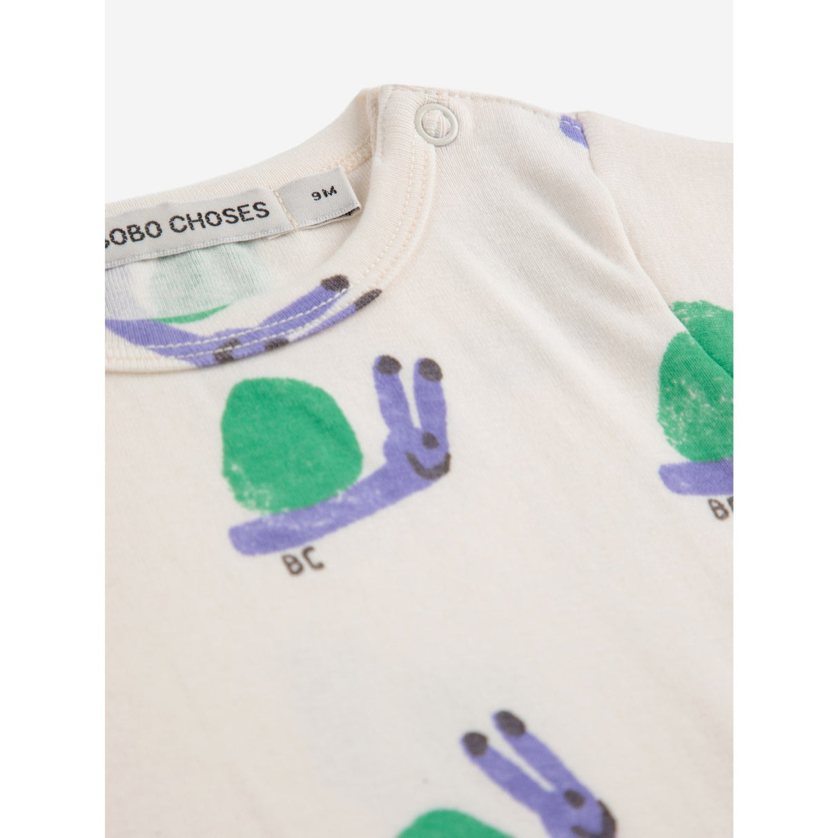 Bobo Choses Offwhite Funny Snail All Over Body