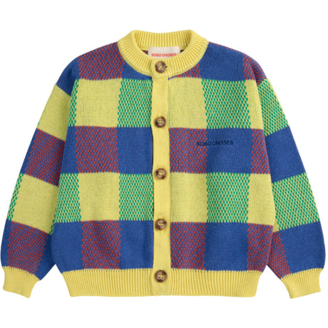 Bobo Choses Multicolor Multicolor Vichy Jacquard Cardigan