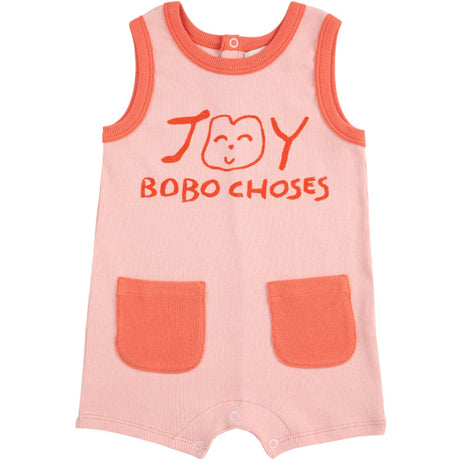 Bobo Choses Lys Pink Smiling Pink Playsuit