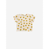 Bobo Choses Beige Sunflower All Over Balloon Sleeve T-Shirt