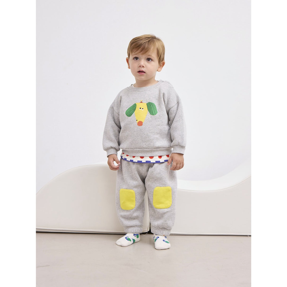 Bobo Choses Offwhite Funny Snail All Over Kort Strømper