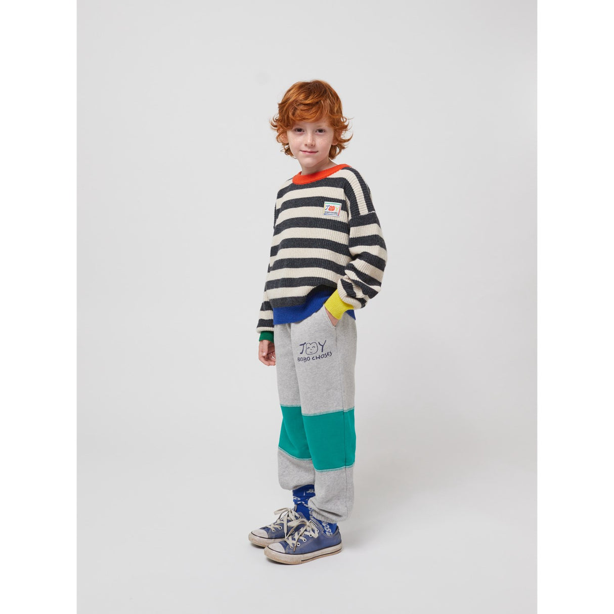 Bobo Choses Multicolor Smiling Stripes Jumper