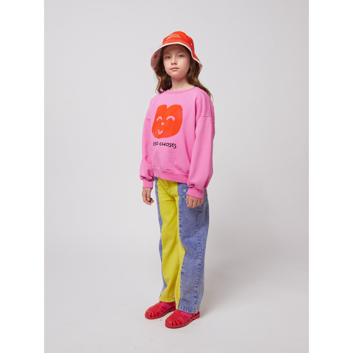 Bobo Choses Fuchsia Joyful Face Collegegenser