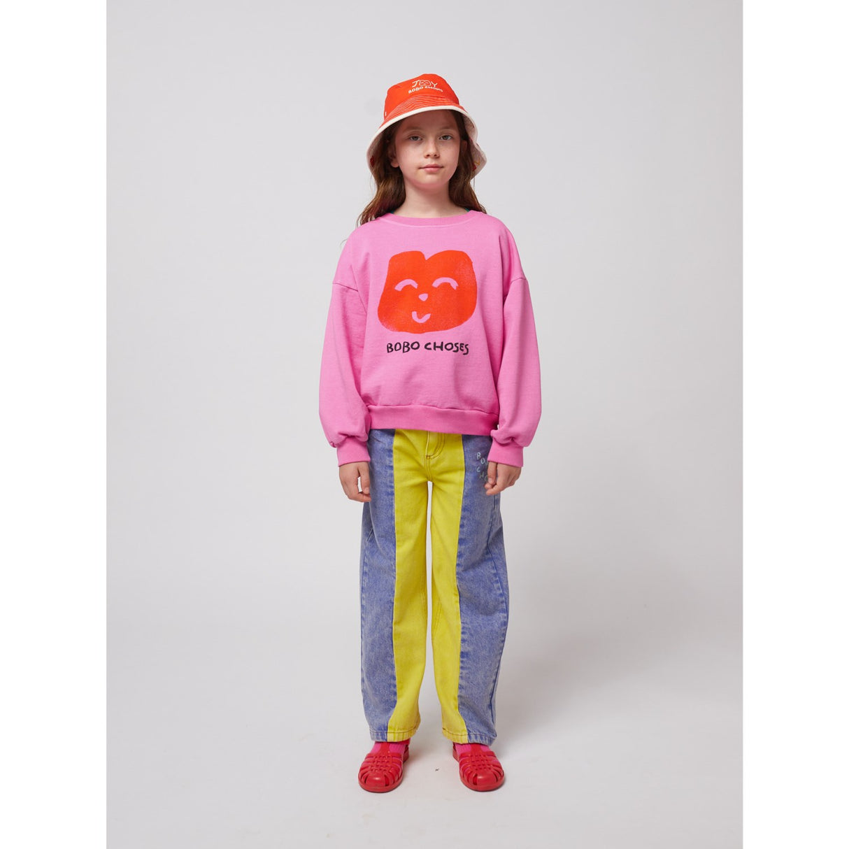 Bobo Choses Fuchsia Joyful Face Collegegenser