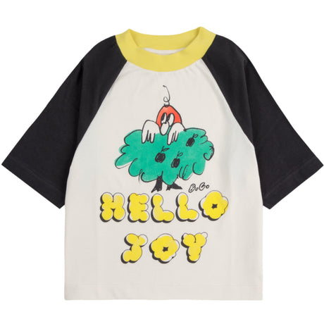 Bobo Choses Offwhite Hello Joy Ranglan Ermer T-Shirt