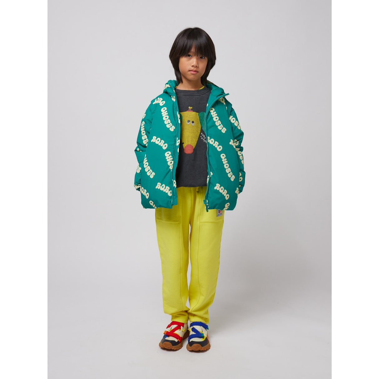 Bobo Choses Green Wavy Bobo Choses All Over Lys Vattert Anorak