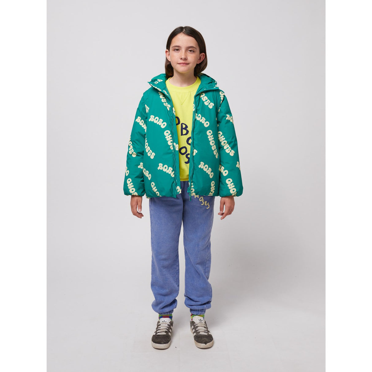 Bobo Choses Green Wavy Bobo Choses All Over Lys Vattert Anorak