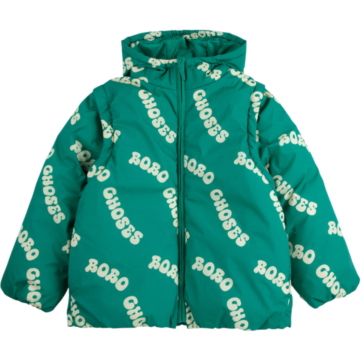 Bobo Choses Green Wavy Bobo Choses All Over Lys Vattert Anorak