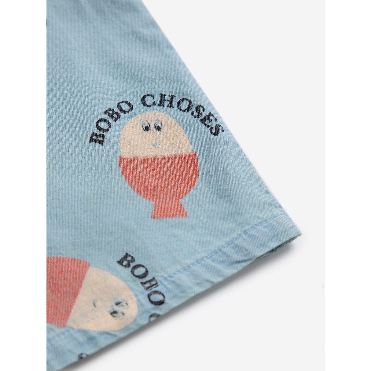 Bobo Choses Lys Blue Morning Egg All Over Denim Skjorte