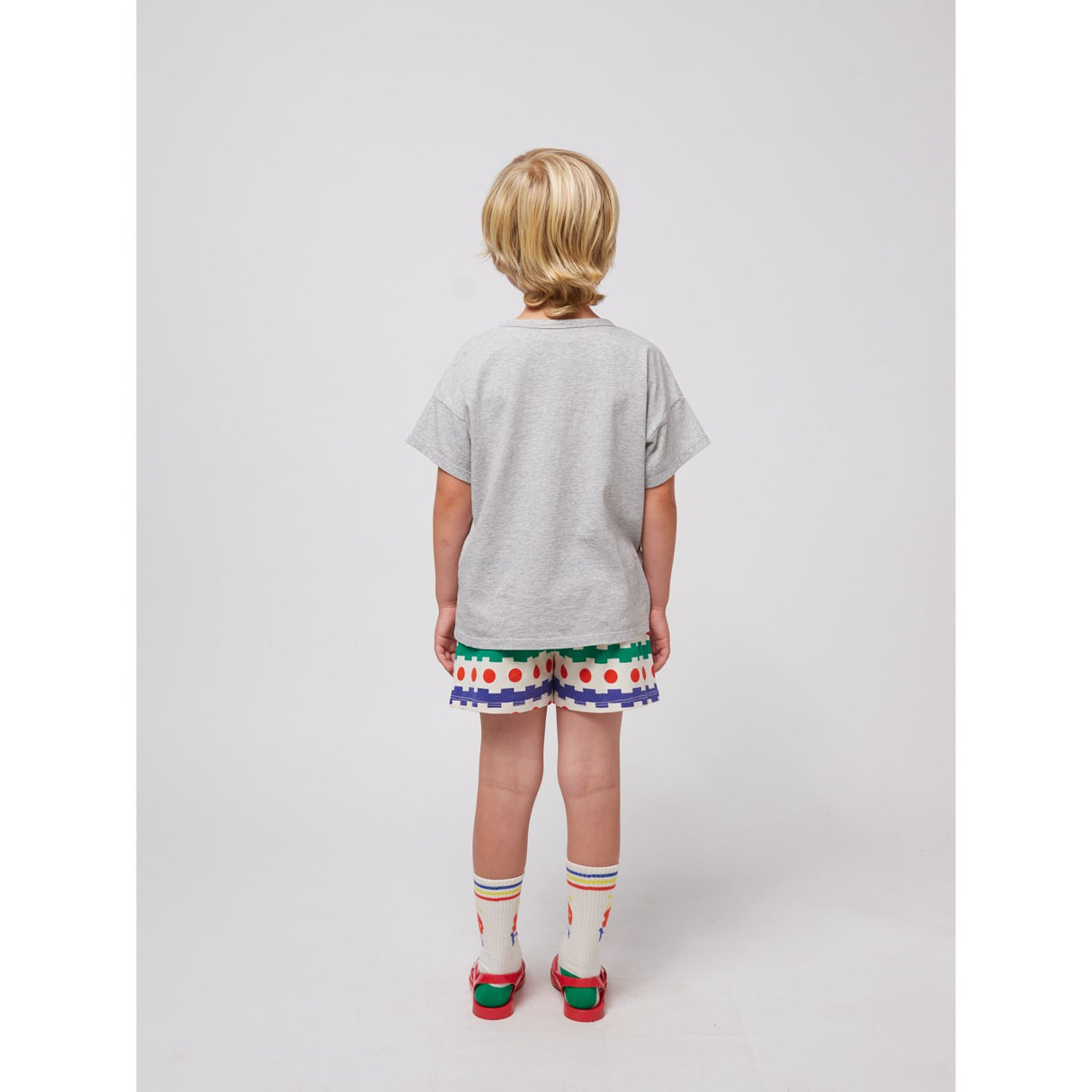 Bobo Choses Offwhite Geometric All Over Waffle Shorts