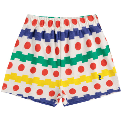 Bobo Choses Offwhite Geometric All Over Waffle Shorts