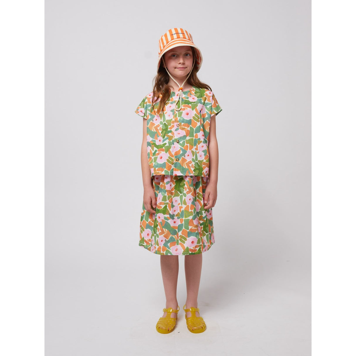 Bobo Choses Multicolor Floral All Over Woven Midi Skjørt