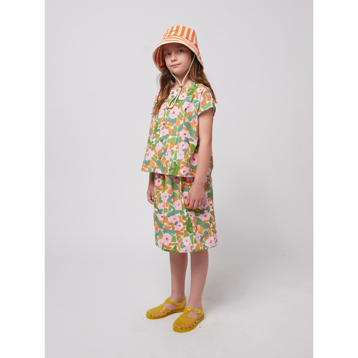 Bobo Choses Multicolor Floral All Over Woven Midi Skjørt