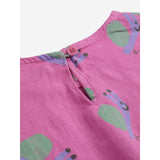 Bobo Choses Fuchsia Funny Snail All Over Woven Bluse