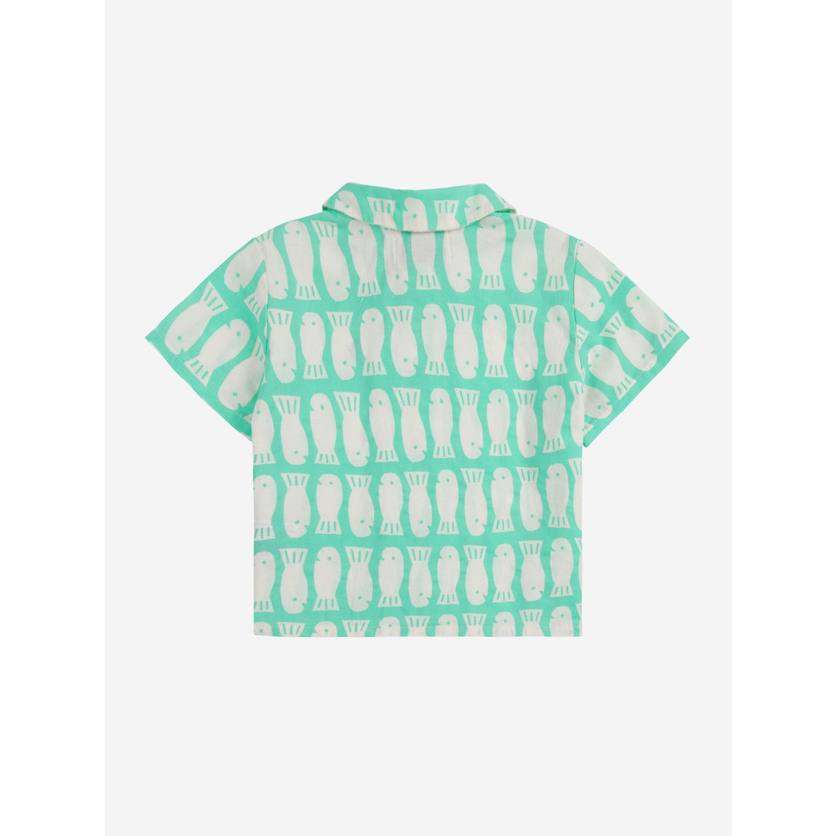 Bobo Choses Lys Green Lucky Fish All Over Woven Skjorte