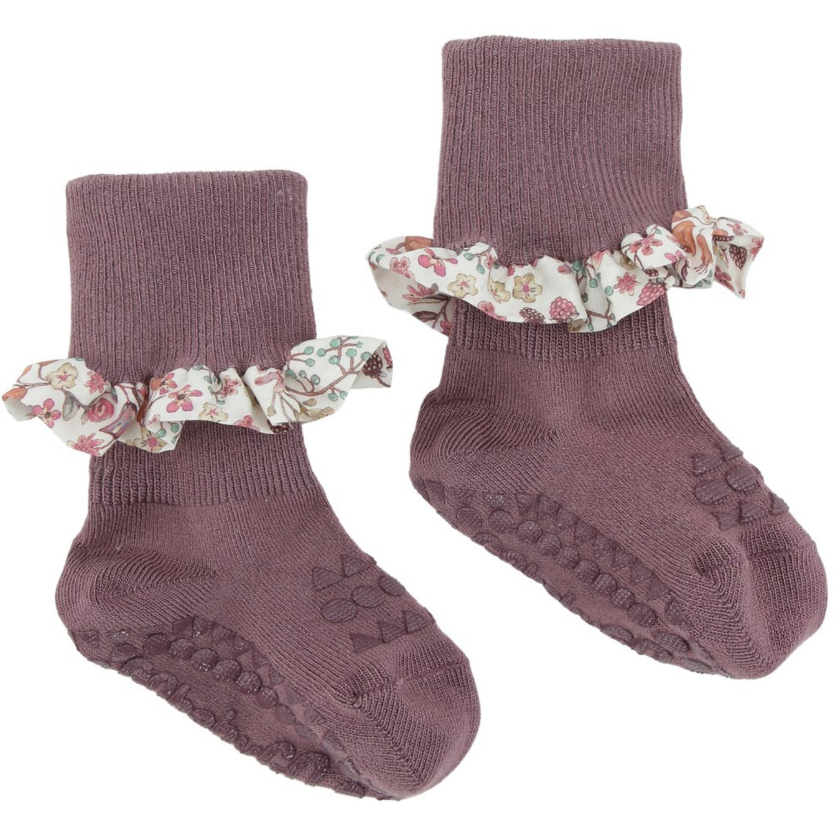 Gobabygo Misty Plum / Donna Leigh Non-slip Strømper Bambus / Liberty