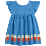 Bobo Choses Blue Morning Egg Ruffle Kjole