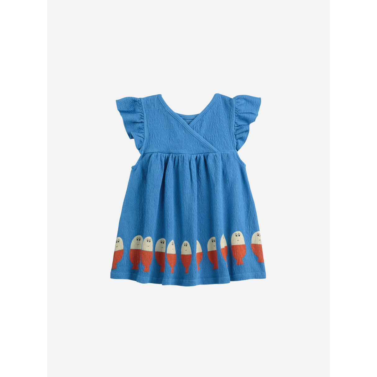 Bobo Choses Blue Morning Egg Ruffle Kjole