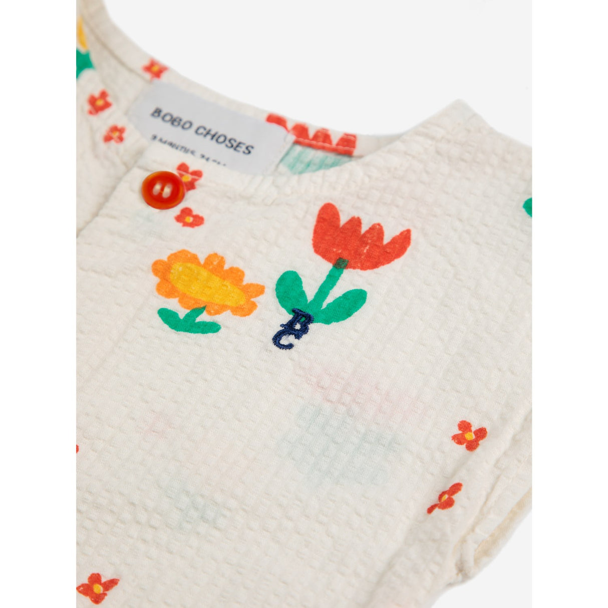 Bobo Choses Offwhite Garden Party All Over Woven Overall