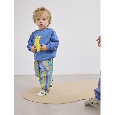 Bobo Choses Lys Blue Multicolor Stripes Denim Bukser