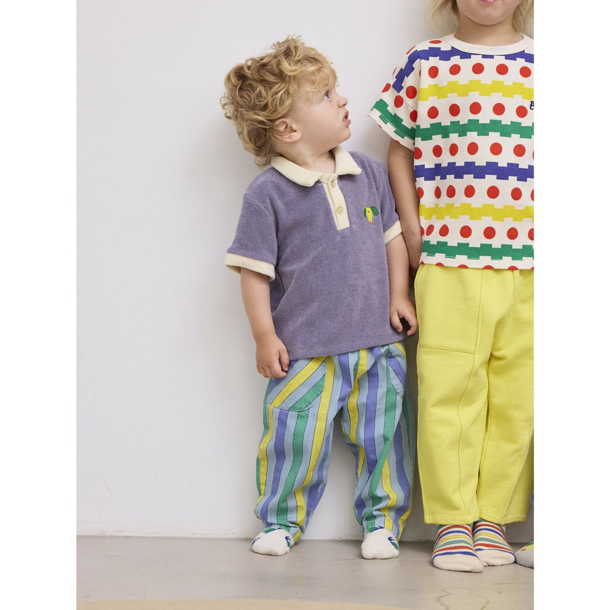 Bobo Choses Lys Blue Multicolor Stripes Denim Bukser