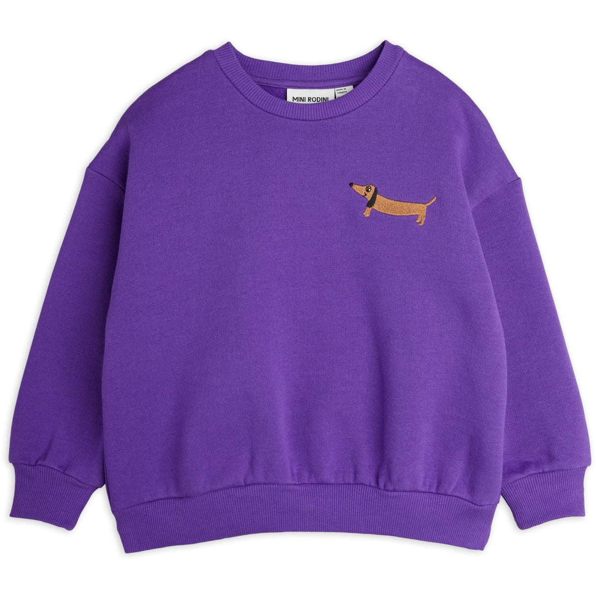 Mini Rodini Purple Dog Embroidery Collegegenser