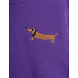 Mini Rodini Purple Dog Embroidery Collegegenser