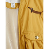 Mini Rodini Beige Dog Nylon Baseball Jakke Embroidery