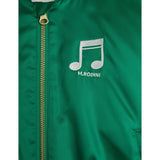 Mini Rodini Green Note Chenille Satin Baseball Jakke
