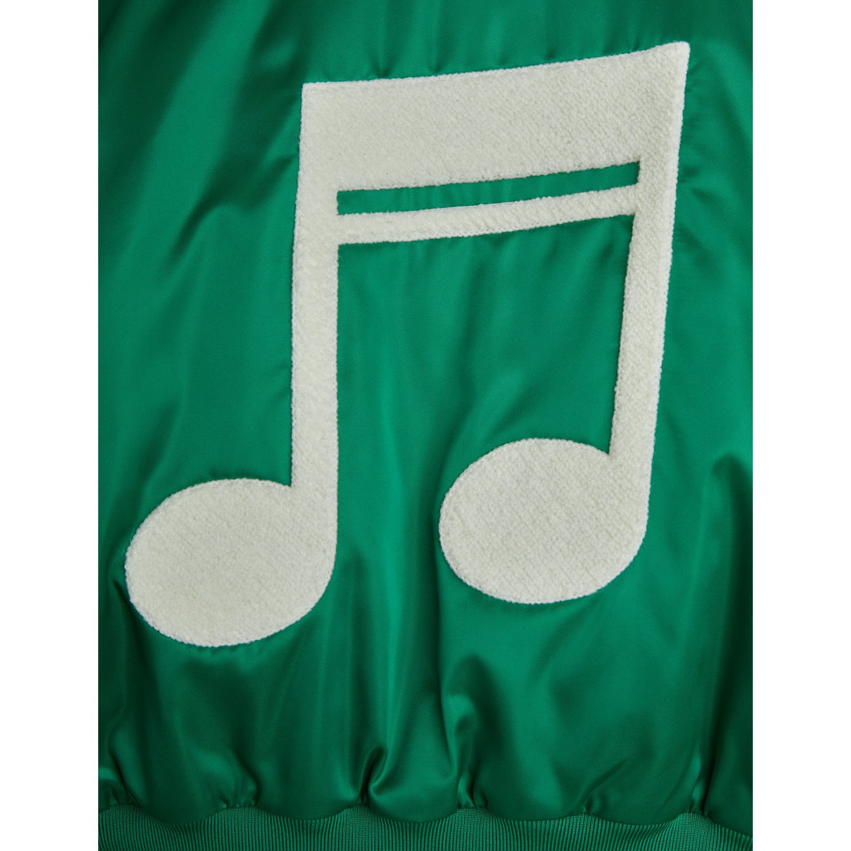 Mini Rodini Green Note Chenille Satin Baseball Jakke