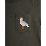 Mini Rodini Black Seagull Embroidery T-Shirt