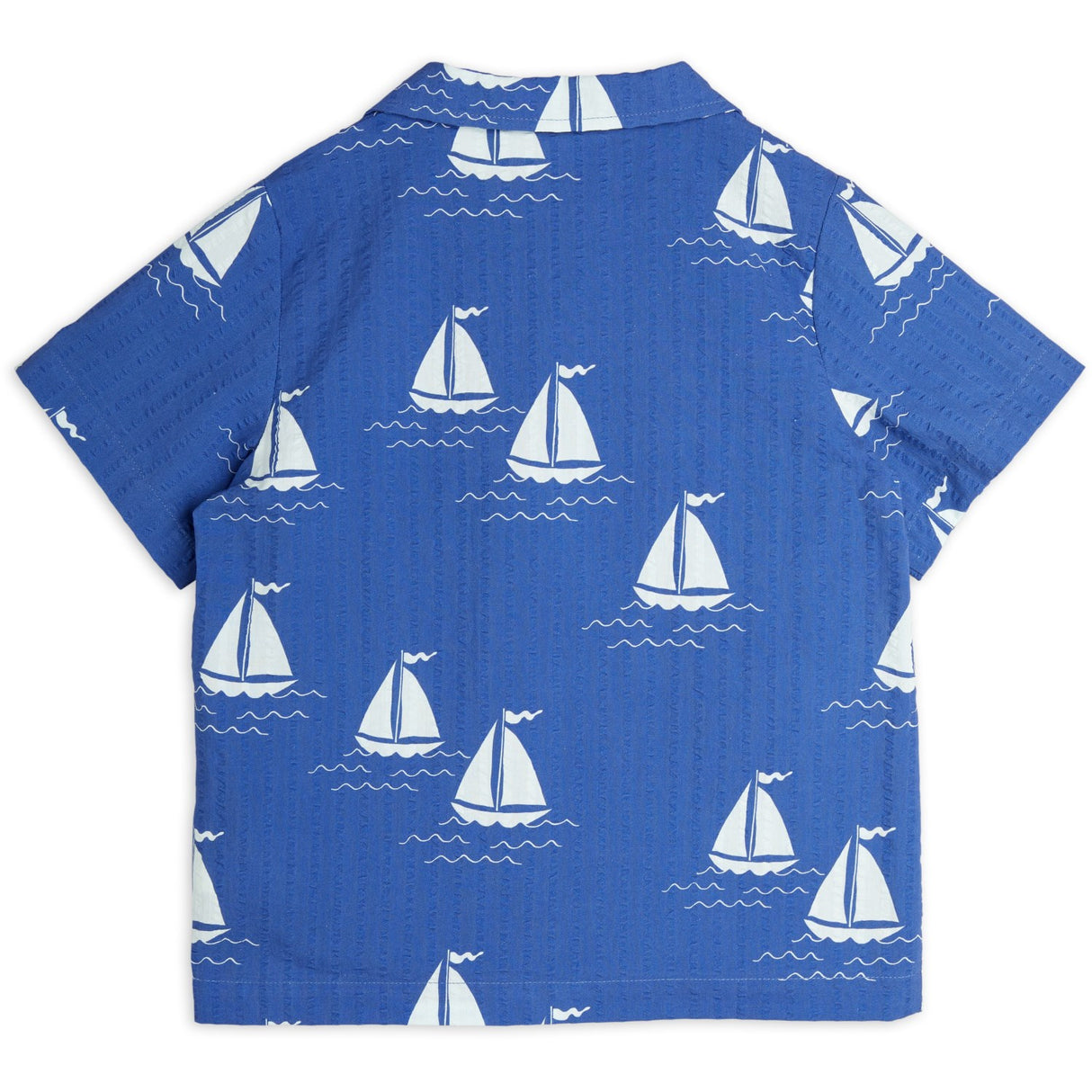 Mini Rodini Blue Sailing Boats AOP Woven Skjorte