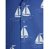 Mini Rodini Blue Sailing Boats AOP Woven Skjorte