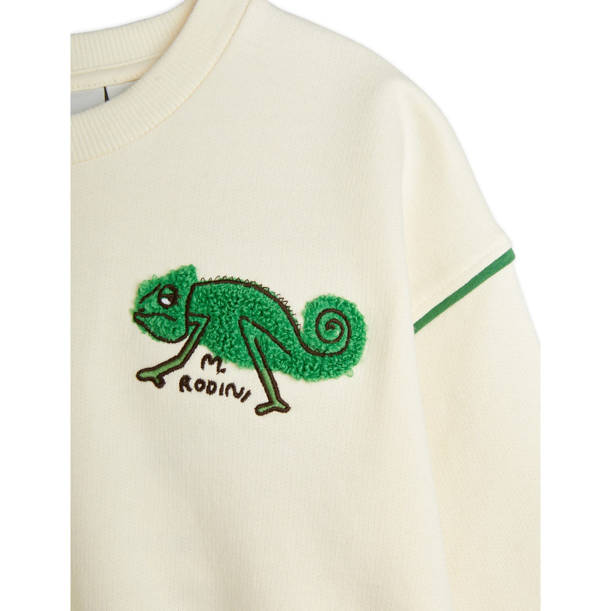 Mini Rodini Offwhite Lizard Chenille Collegegenser