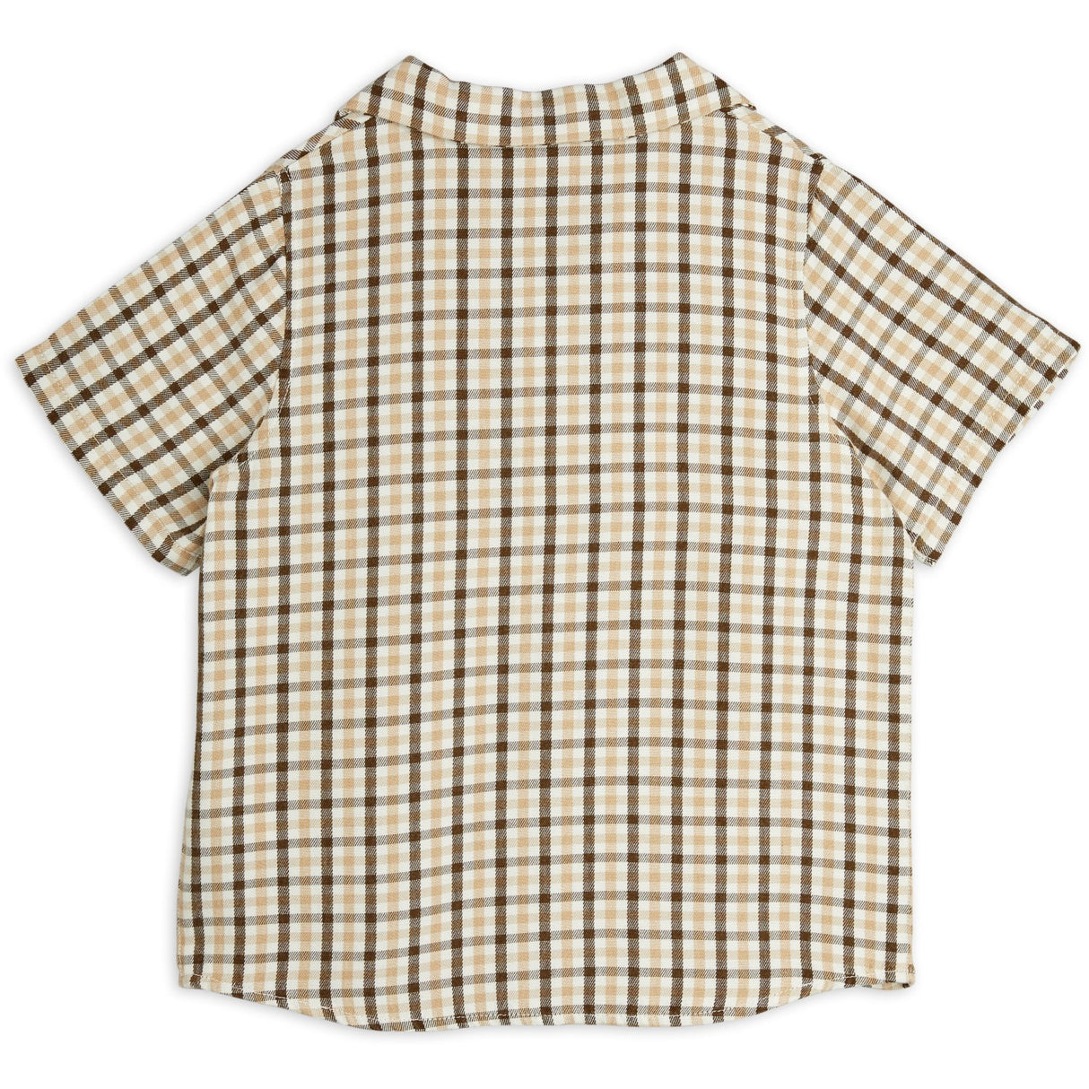 Mini Rodini Beige Gingham Woven Skjorte