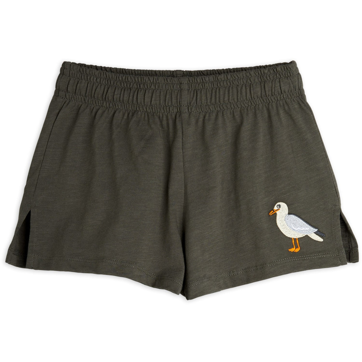 Mini Rodini Black Seagull Embroidery Shorts