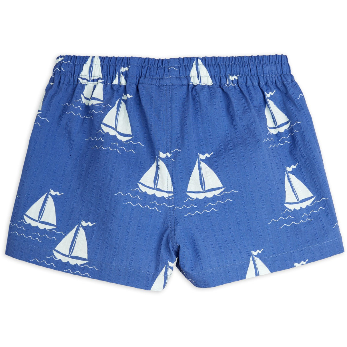 Mini Rodini Blue Sailing Boats AOP Woven Shorts