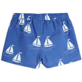 Mini Rodini Blue Sailing Boats AOP Woven Shorts