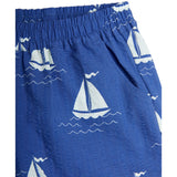 Mini Rodini Blue Sailing Boats AOP Woven Shorts